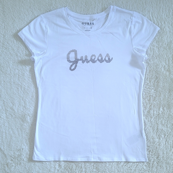 Guess Tops - Guess❓Rhinestone💎 Logo Tee👕 - NWT